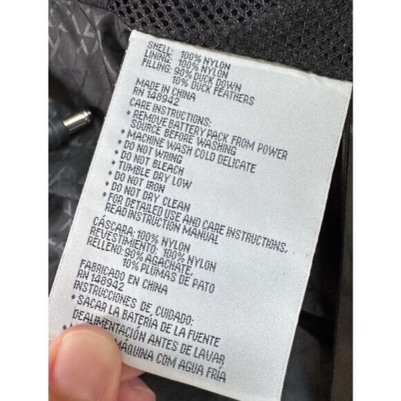 Ravean Women’s Hood Heated Puffer Jacket Coat Medium Black Full Zip Faux Fur - Picture 5 of 9